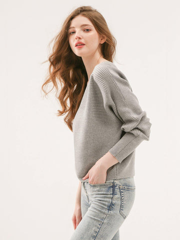 Cozy Ribbed Dolman Sleeve Sweater - Shopmossrose